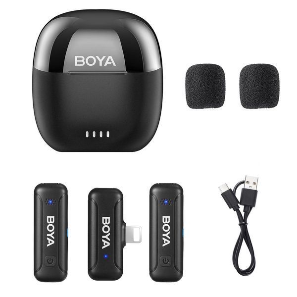 Петличний мікрофон BOYA BY-WM3T-D2 (Lightning) для iPhone безпровідний, петличка для телефона (50016) 50016 фото