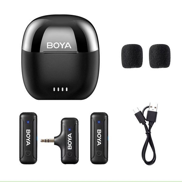 Петличный микрофон BOYA BY-WM3T-M2 беспроводной для камеры (3,5 mm mini jack) петличка (50025) 50025 фото