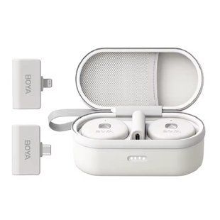 Петличний мікрофон BOYA Omic-B COMBO white (Lightning+USB Type-C) з зарядним кейсом, для iPhone та Android безпровідний, петличка для телефона (50064) 50064 фото