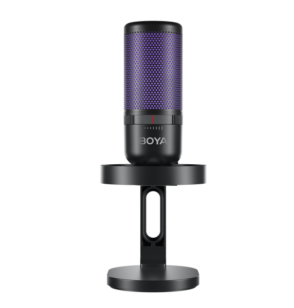 Мікрофон BOYA K3-02 для блогерів з RGB підсвіткою та стійкою пантографом, для стрімів та підкастів (51002) 51002 фото