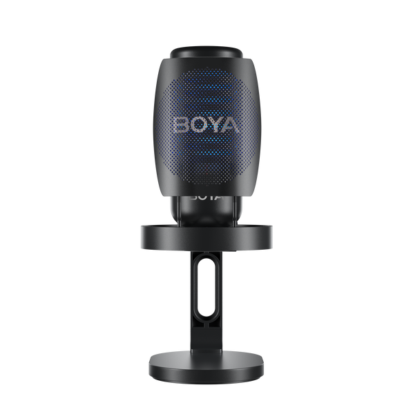 Мікрофон BOYA K3-02 для блогерів з RGB підсвіткою та стійкою пантографом, для стрімів та підкастів (51002) 51002 фото