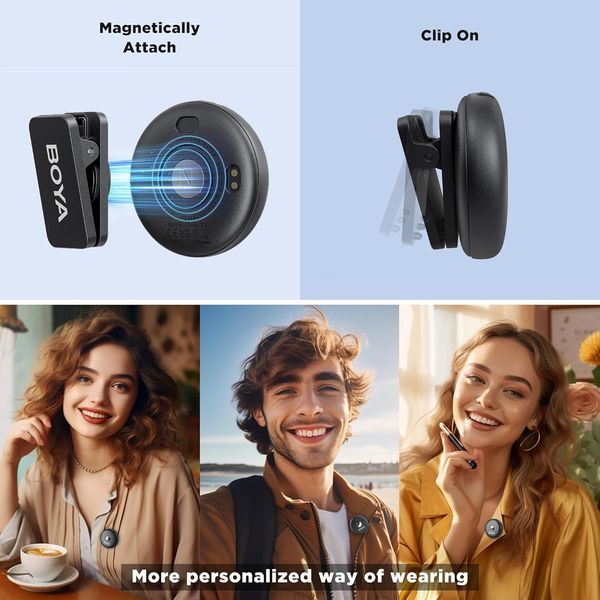 Петличный микрофон BOYA Omic-U black (USB Type-C) для iPhone и Android беспроводной, петличка для телефона (50017) 50017 фото