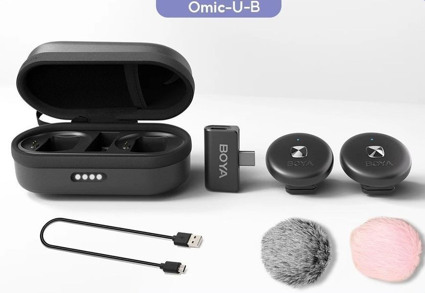 Петличный микрофон BOYA Omic-U black (USB Type-C) для iPhone и Android беспроводной, петличка для телефона (50017) 50017 фото
