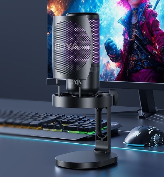 Микрофон BOYA K3-02 для блогеров с RGB подсветкой, для стримов и подкастов (51001) 51001 фото