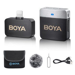 Петличний мікрофон BOYA BY-M1V5 (Lightning) для iPhone безпровідний, петличка для телефона (50012) 50012 фото