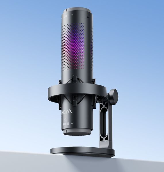 Микрофон BOYA K9-02 для блогеров с RGB подсветкой, для стримов и подкастов (51003) 51003 фото